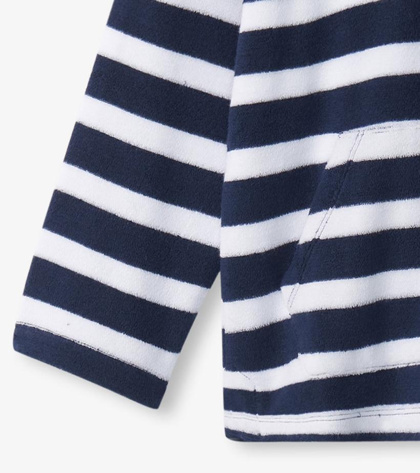Boys Boys Deep Sea Stripes Terry Pullover Hoodie | Hatley Swimwear