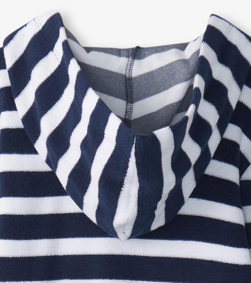 Boys Boys Deep Sea Stripes Terry Pullover Hoodie | Hatley Swimwear