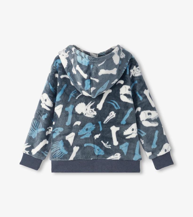 Boys Boys Dino Fossils Fleece Zip-Up Hoodie | Hatley Sweaters