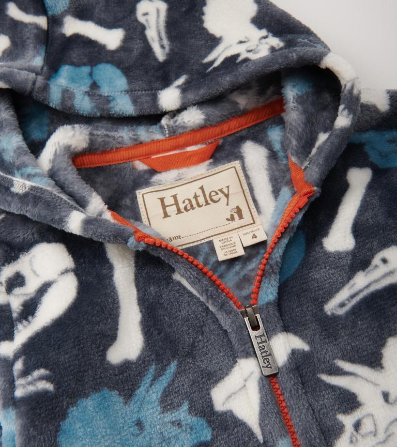 Boys Boys Dino Fossils Fleece Zip-Up Hoodie | Hatley Sweaters