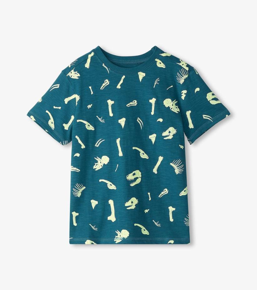 Boys Boys Dino Fossils Glow In The Dark Graphic Tee | Hatley Tops