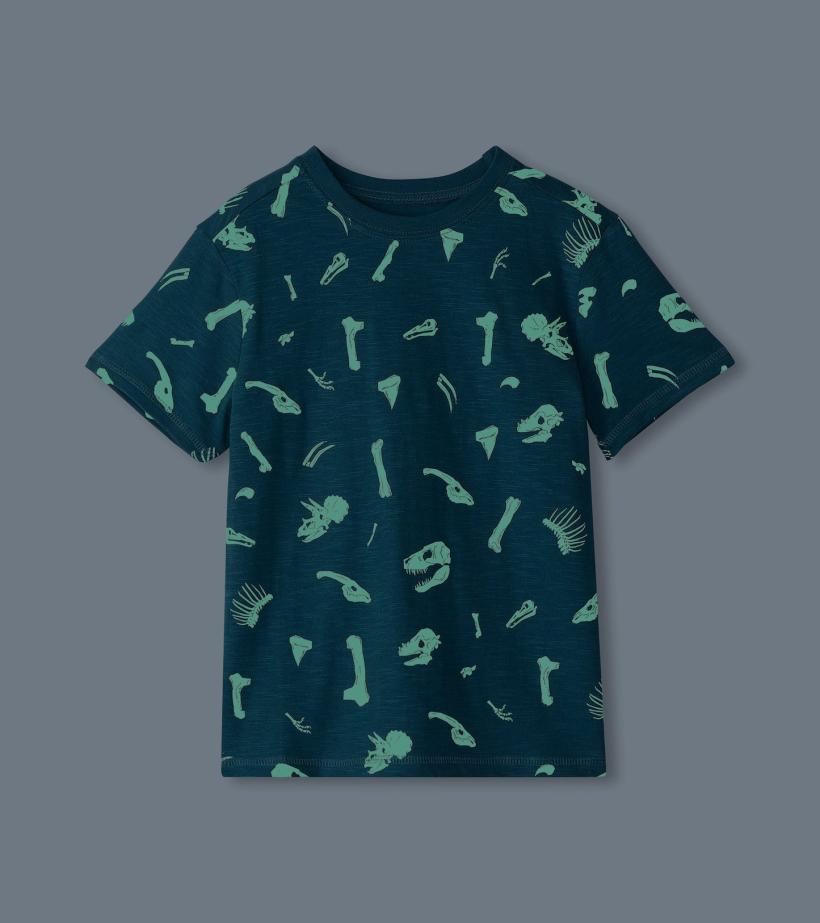 Boys Boys Dino Fossils Glow In The Dark Graphic Tee | Hatley Tops
