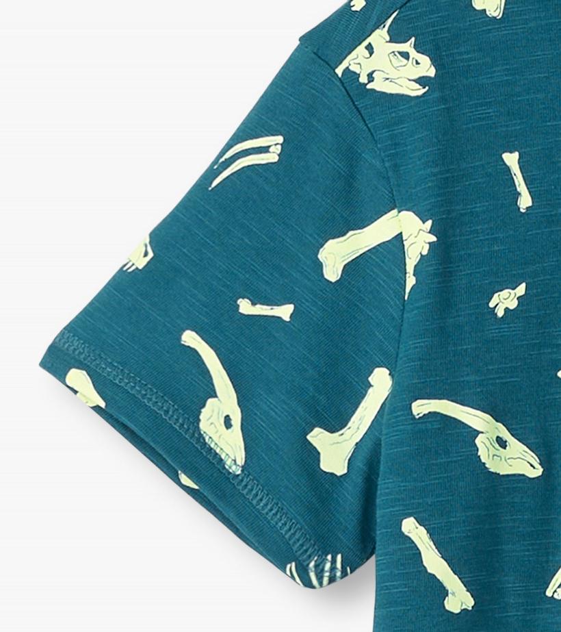 Boys Boys Dino Fossils Glow In The Dark Graphic Tee | Hatley Tops