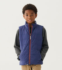 Boys Boys Dino Fossils Reversible Quilted Vest | Hatley Tops