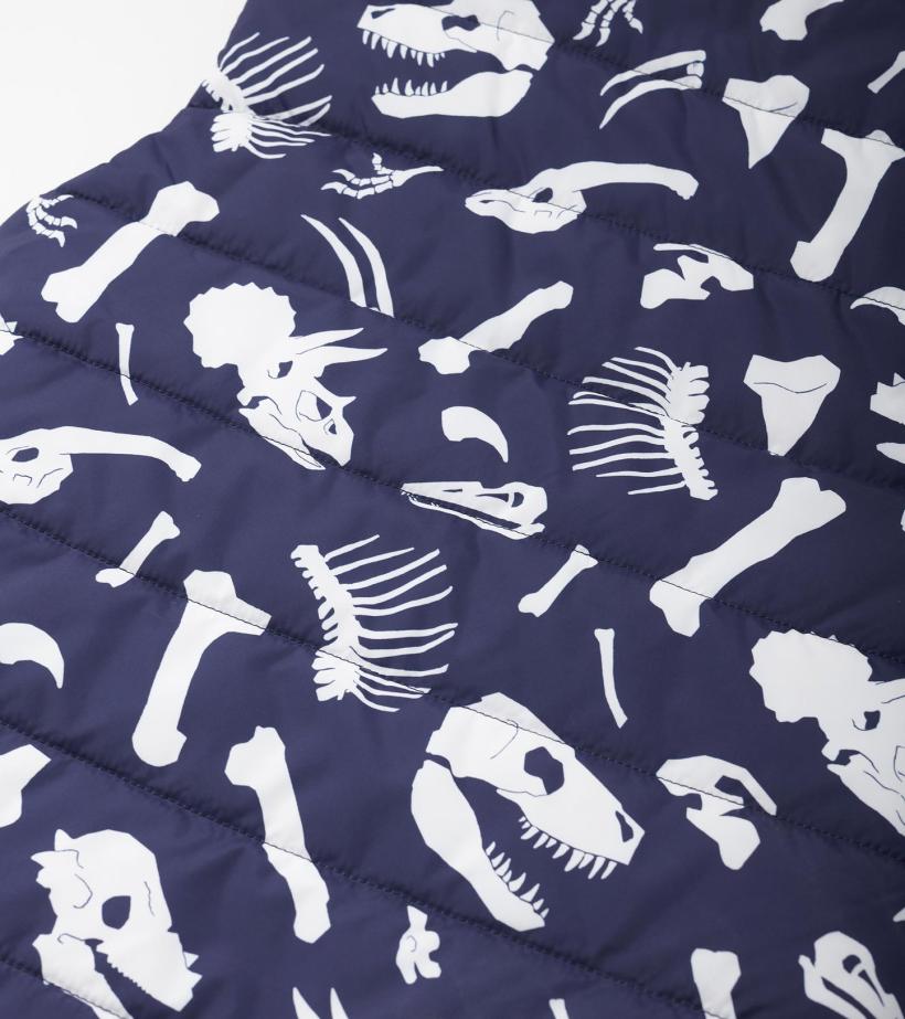 Boys Boys Dino Fossils Reversible Quilted Vest | Hatley Tops