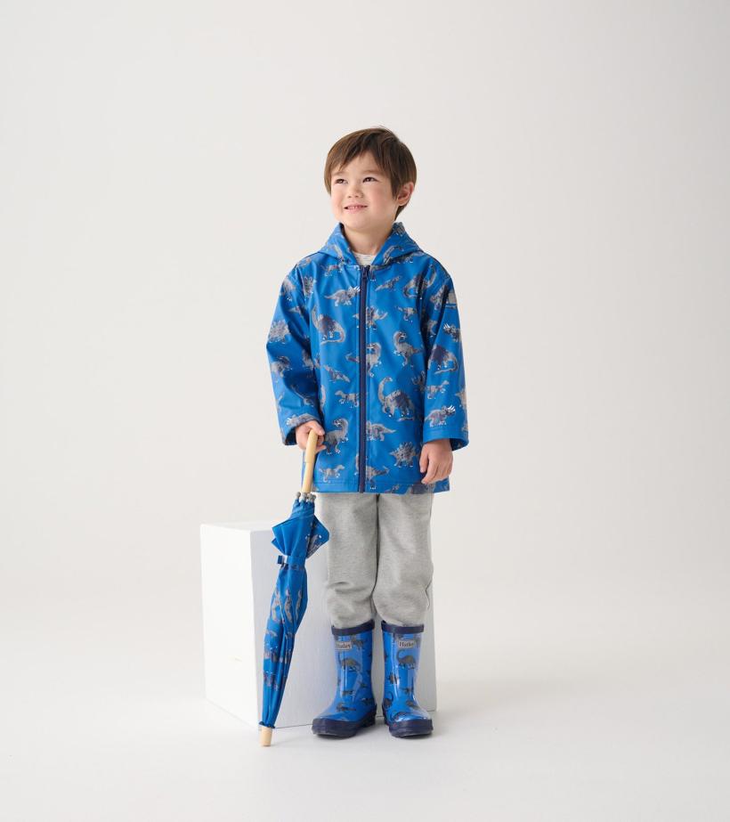 Boys Boys Dinosaur Zip-Up Rain Jacket | Hatley Rainwear