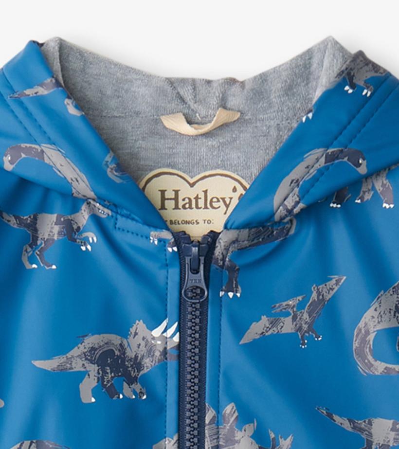 Boys Boys Dinosaur Zip-Up Rain Jacket | Hatley Rainwear