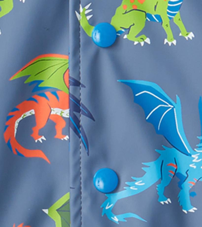 Boys Boys Dragon Realm Button-Up Rain Jacket | Hatley Rainwear