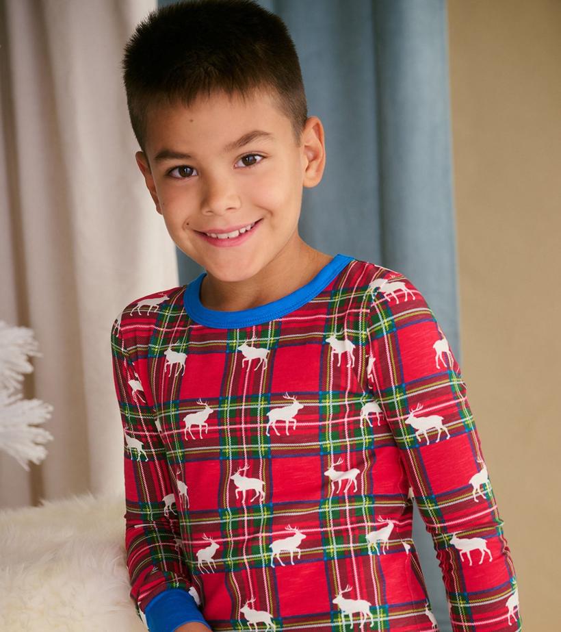 Boys Boys Elk Plaid Pajama Set | Hatley Sleepwear