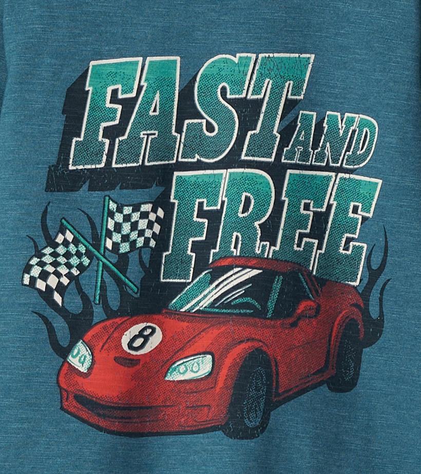 Boys Boys Fast &amp; Free Long Sleeve T-Shirt | Hatley Tops