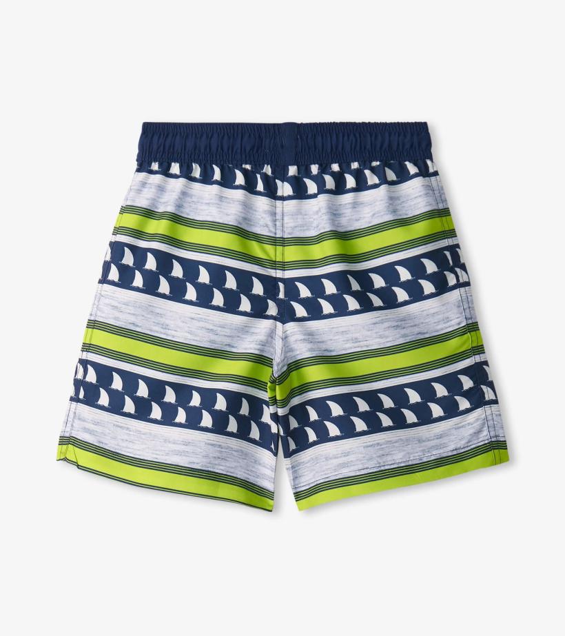 Boys Boys Fins And Stripes Swim Trunks | Hatley Swimwear