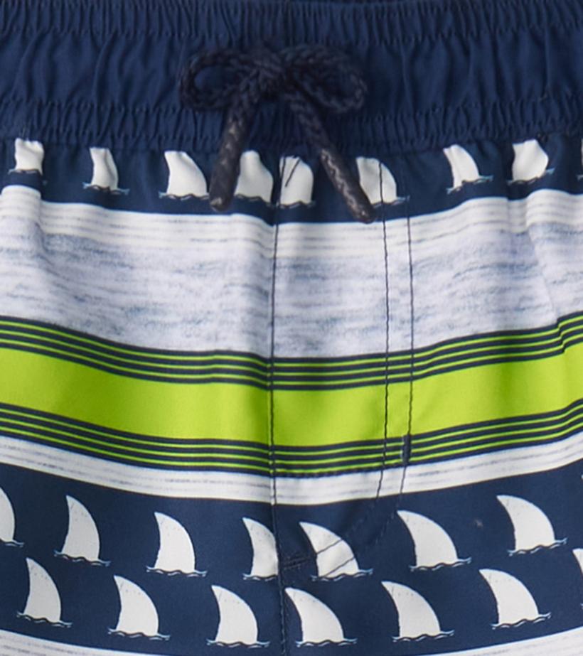 Boys Boys Fins And Stripes Swim Trunks | Hatley Swimwear