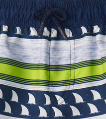 Boys Boys Fins And Stripes Swim Trunks | Hatley Swimwear