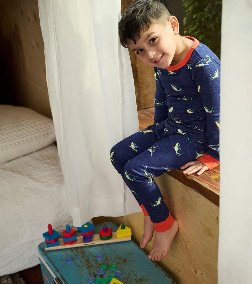 Boys Boys Glow Sharks Pajama Set | Hatley Sleepwear