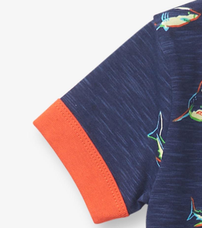 Boys Boys Glow Sharks Short Pajama Set | Hatley Sleepwear