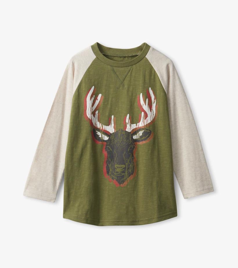 Boys Boys Grand Elk Long Sleeve T-Shirt | Hatley Tops
