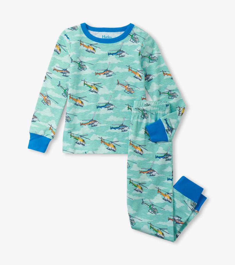 Boys Boys Helicopters Pajama Set | Hatley Sleepwear