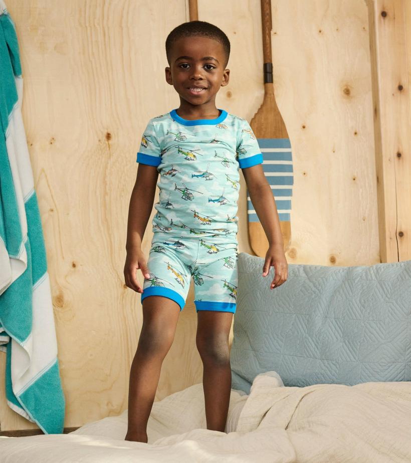 Boys Boys Helicopters Short Pajama Set | Hatley Sleepwear