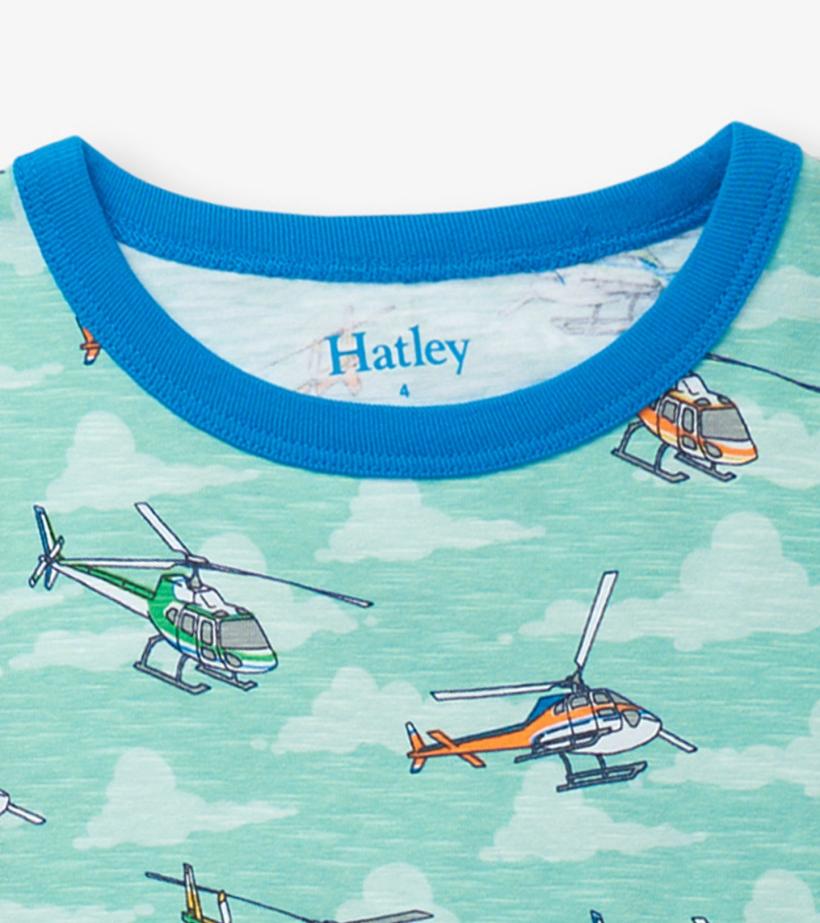 Boys Boys Helicopters Short Pajama Set | Hatley Sleepwear