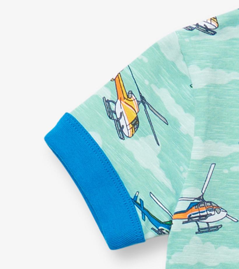 Boys Boys Helicopters Short Pajama Set | Hatley Sleepwear