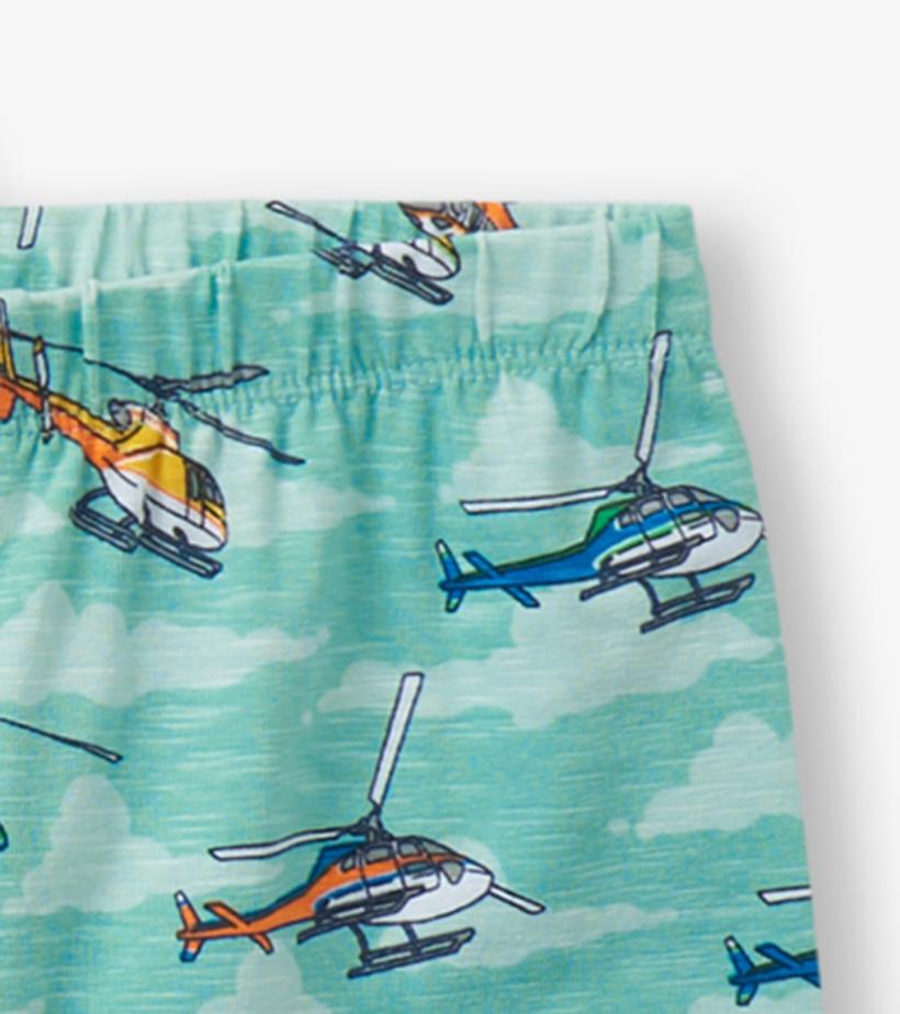 Boys Boys Helicopters Short Pajama Set | Hatley Sleepwear