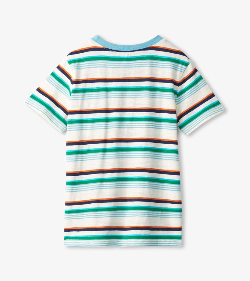 Boys Boys Hiking Stripes Pocket Tee | Hatley Tops