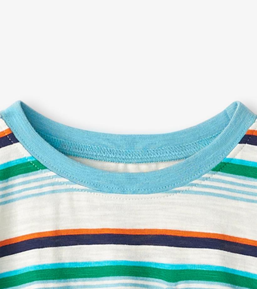 Boys Boys Hiking Stripes Pocket Tee | Hatley Tops