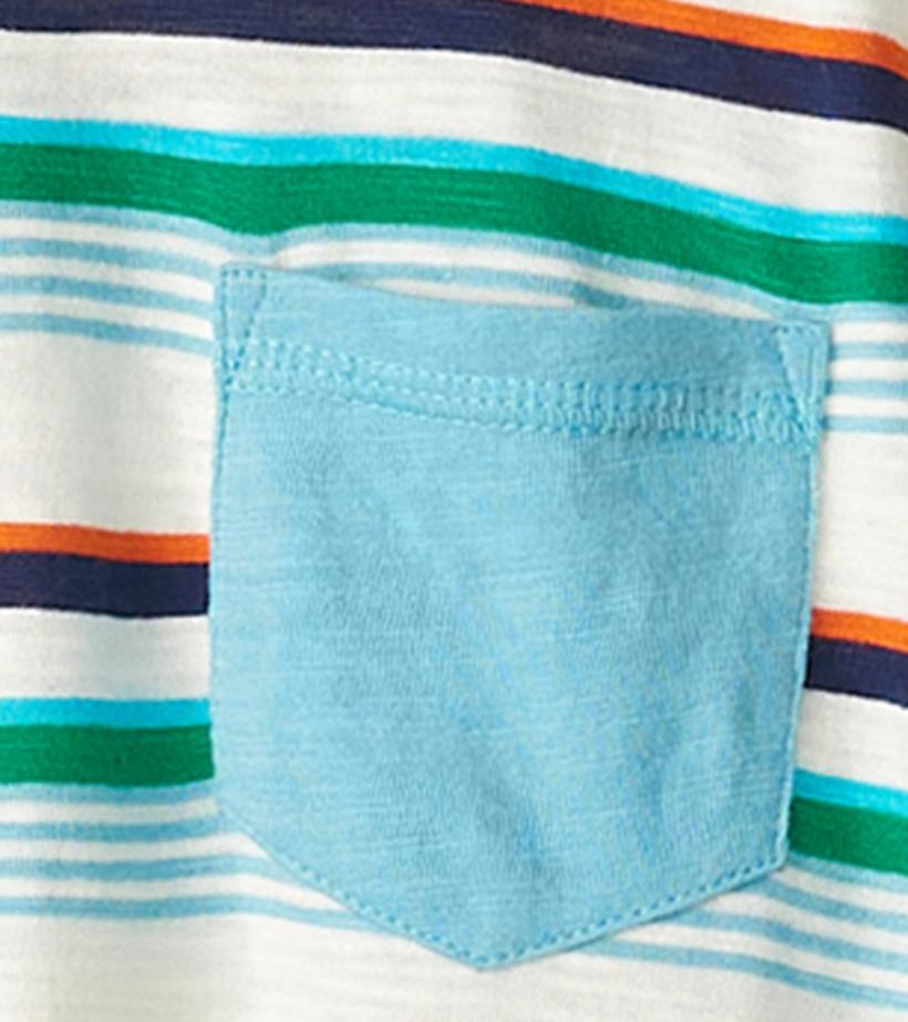 Boys Boys Hiking Stripes Pocket Tee | Hatley Tops