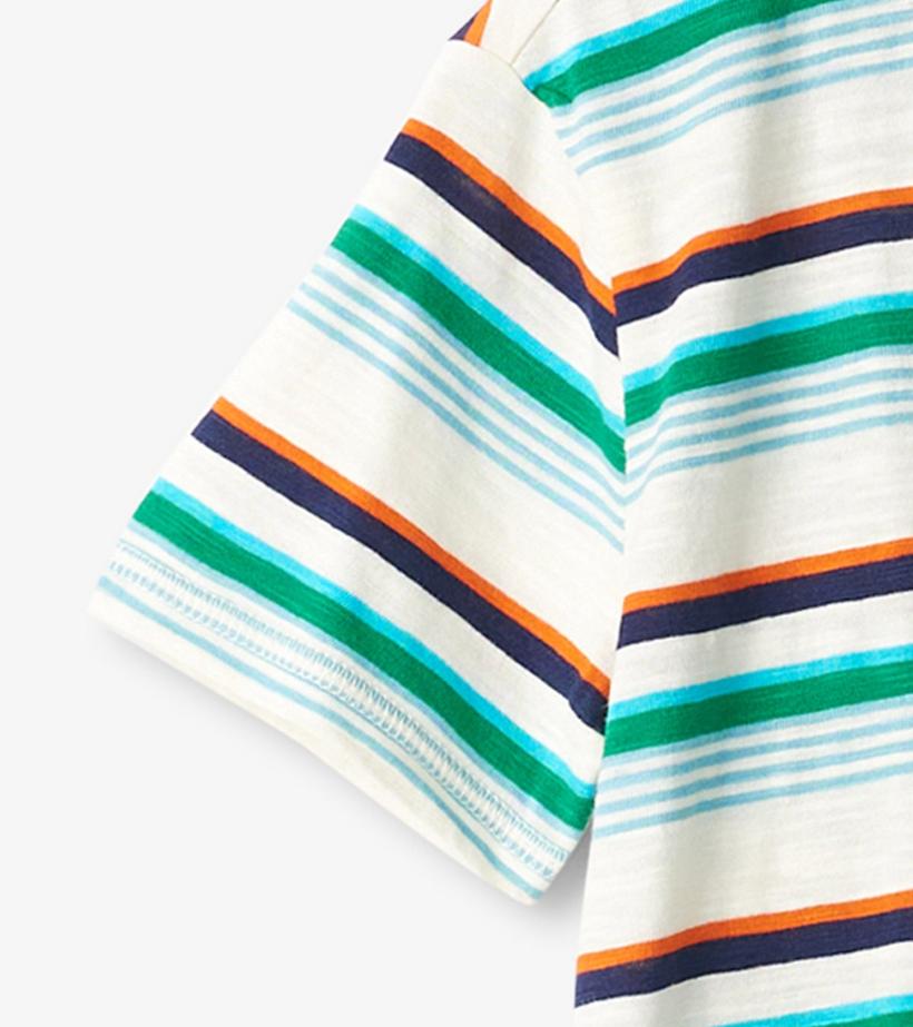 Boys Boys Hiking Stripes Pocket Tee | Hatley Tops