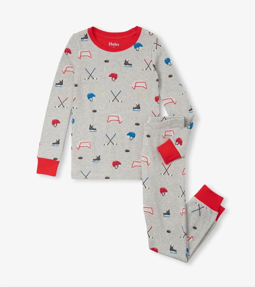 Boys Boys Hockey Organic Cotton Pajama Set | Hatley Sleepwear