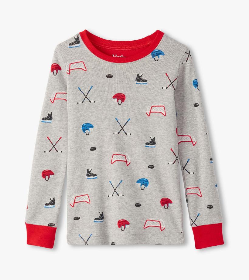 Boys Boys Hockey Organic Cotton Pajama Set | Hatley Sleepwear