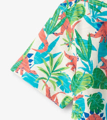 Boys Boys Jungle Dino Short Sleeve Jersey Button Down | Hatley Tops