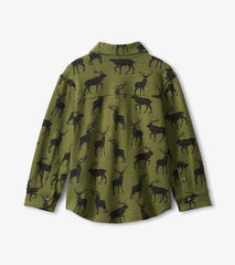 Boys Boys Magestic Elk Jersey Button Down Shirt | Hatley Tops