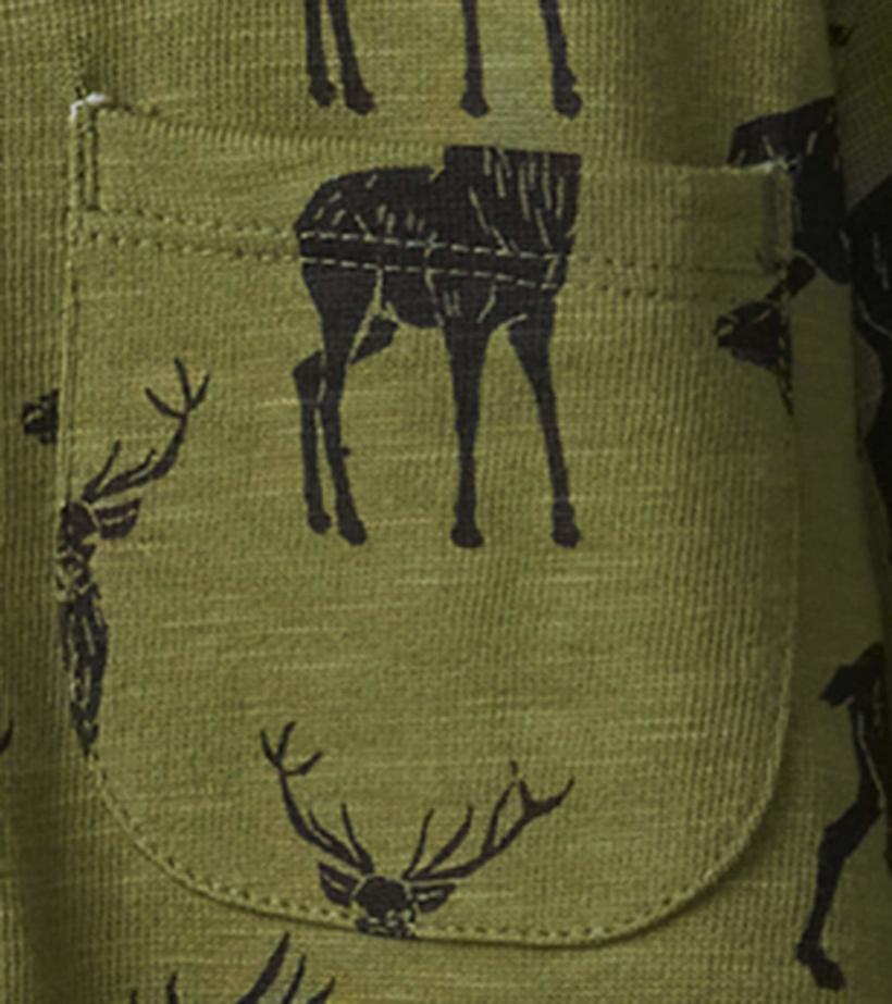 Boys Boys Magestic Elk Jersey Button Down Shirt | Hatley Tops