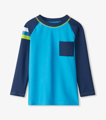 Boys Boys Malibu Blue Long Sleeve Rashguard | Hatley Swimwear