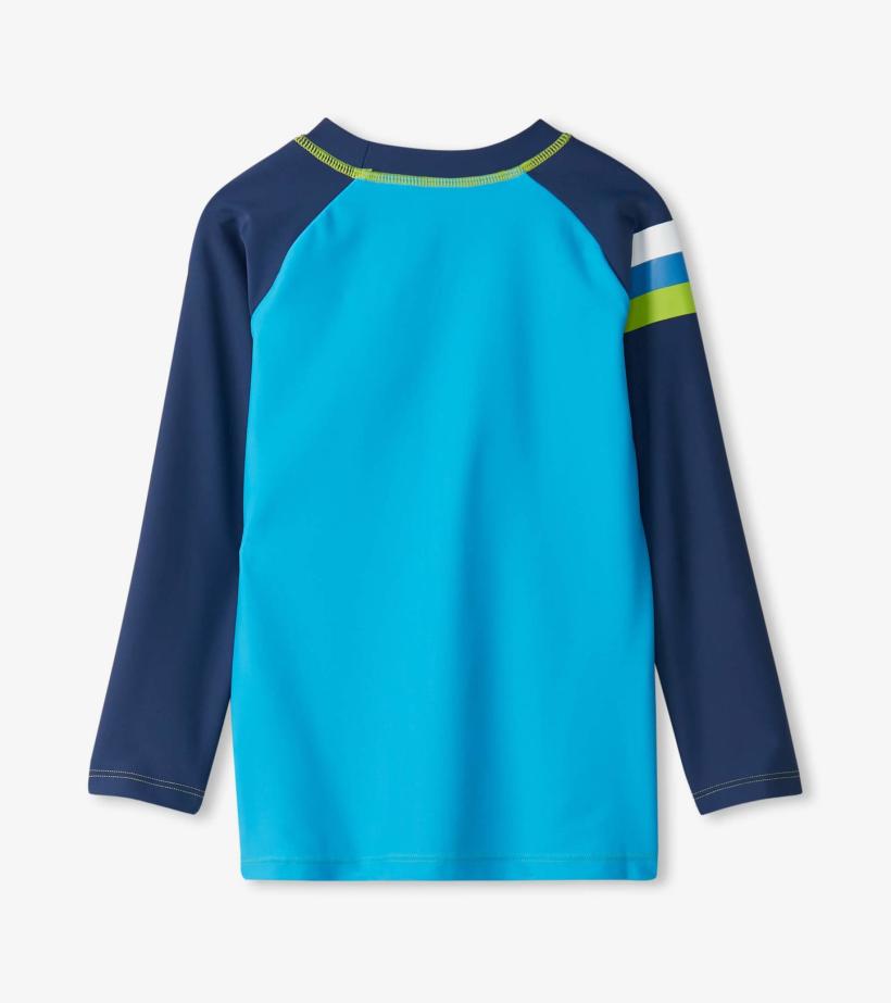 Boys Boys Malibu Blue Long Sleeve Rashguard | Hatley Swimwear
