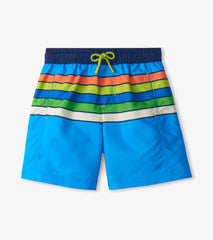 Boys Boys Malibu Stripe Swim Trunks | Hatley Swimwear