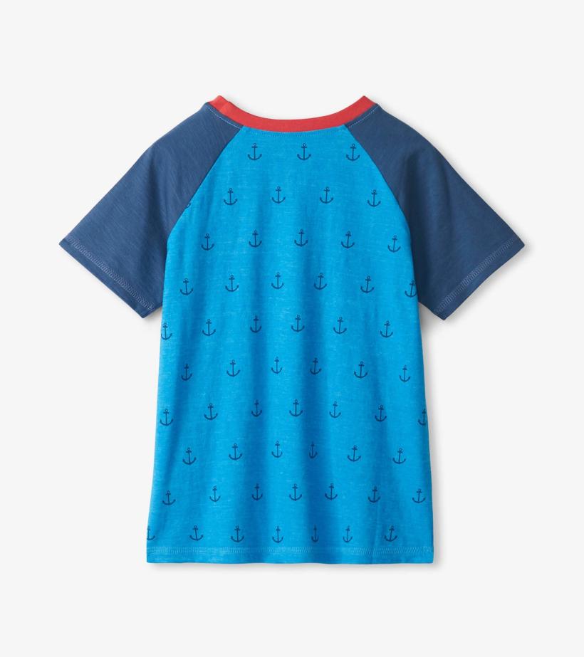 Boys Boys Mini Anchors Raglan T-Shirt | Hatley Tops