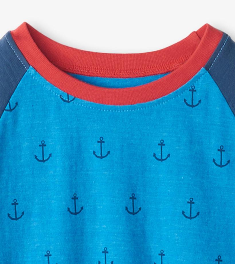 Boys Boys Mini Anchors Raglan T-Shirt | Hatley Tops