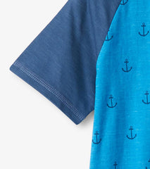 Boys Boys Mini Anchors Raglan T-Shirt | Hatley Tops