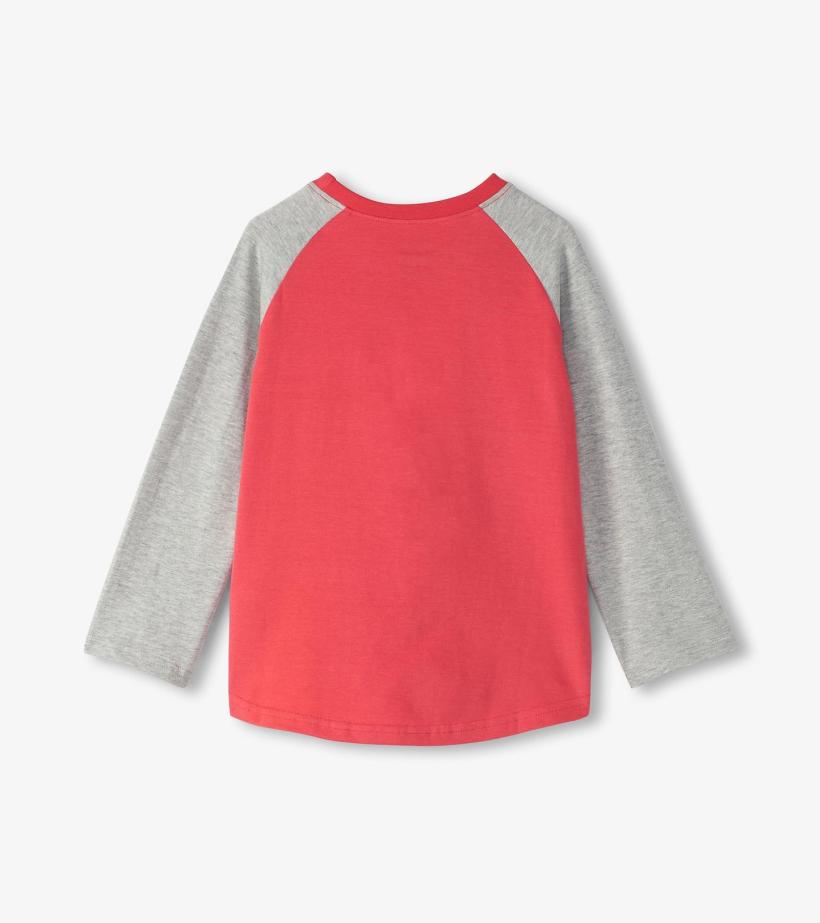 Boys Boys Monster Trucks Long Sleeve Raglan T-Shirt | Hatley Tops