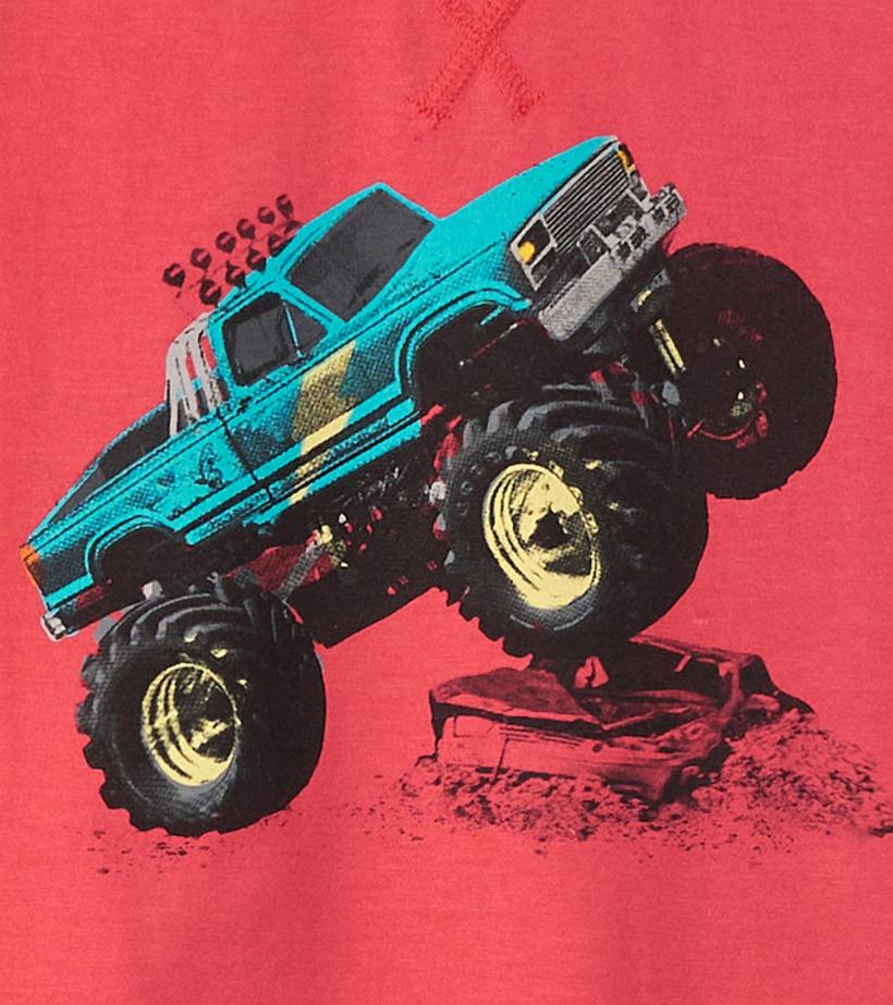 Boys Boys Monster Trucks Long Sleeve Raglan T-Shirt | Hatley Tops