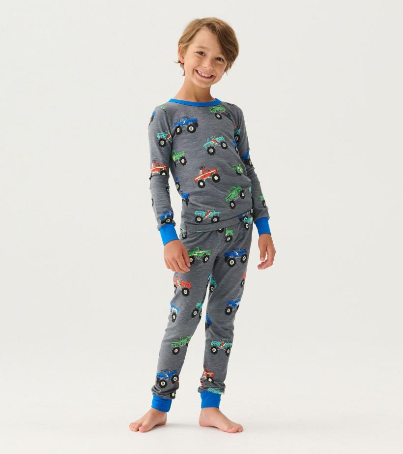 Boys Boys Monster Trucks Pajama Set | Hatley Sleepwear