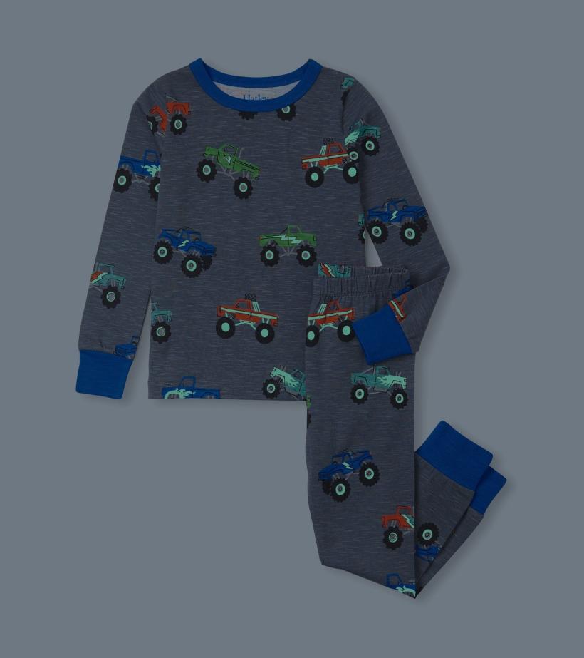 Boys Boys Monster Trucks Pajama Set | Hatley Sleepwear