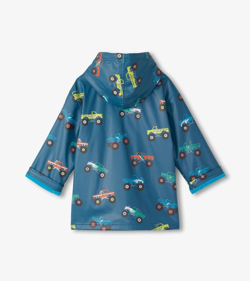 Boys Boys Monster Trucks Zip-Up Rain Jacket | Hatley Rainwear
