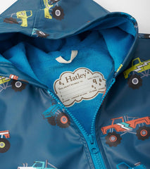 Boys Boys Monster Trucks Zip-Up Rain Jacket | Hatley Rainwear