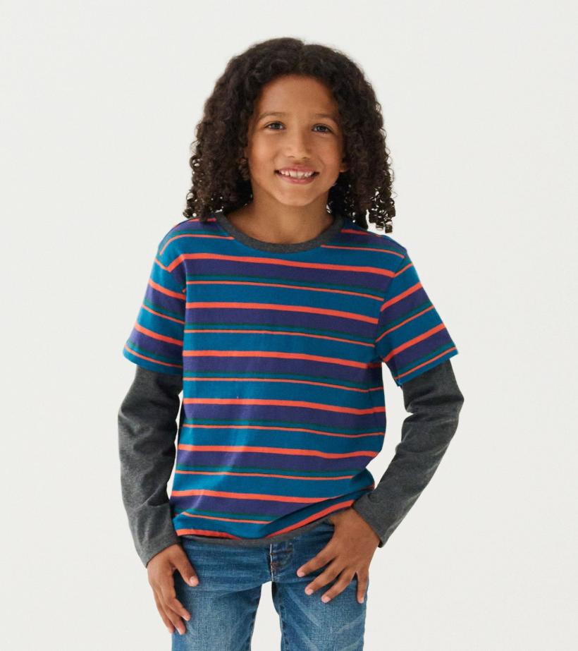 Boys Boys Moroccan Blue Fooler Long Sleeve T-Shirt | Hatley Tops