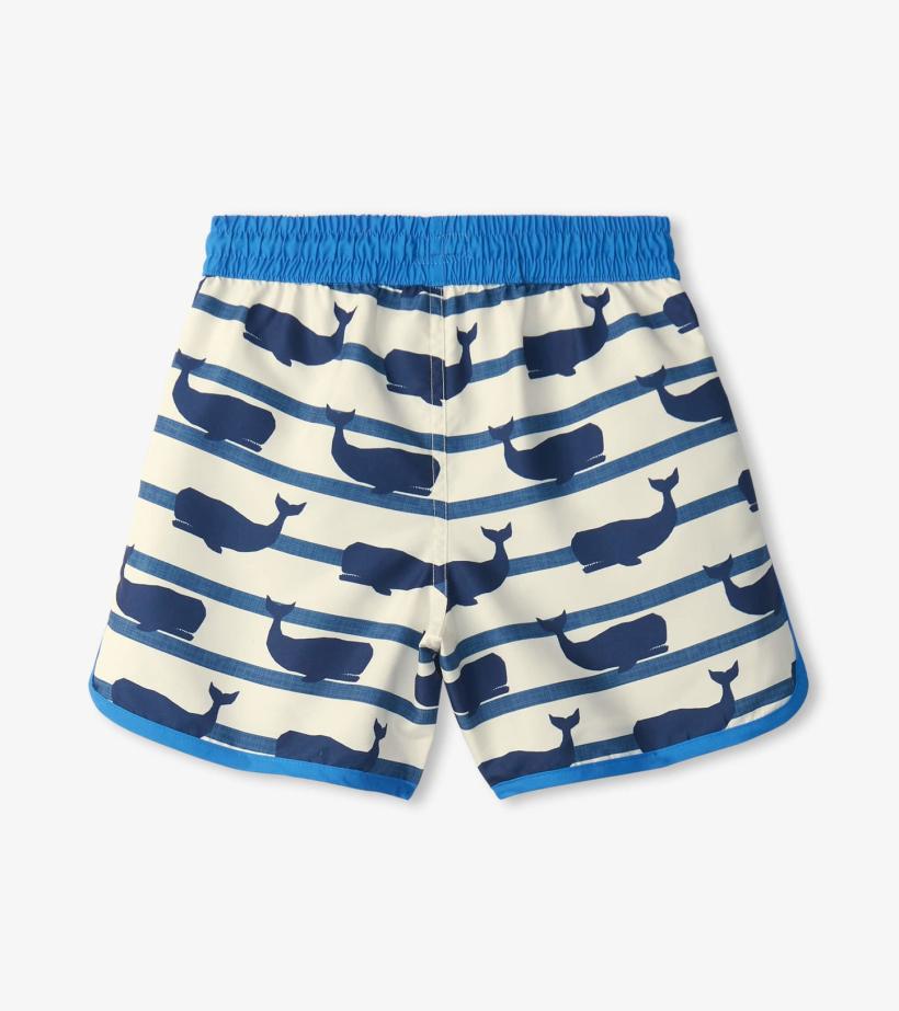 Boys Boys Nautical Whale Swim Shorts | Hatley Swimwear
