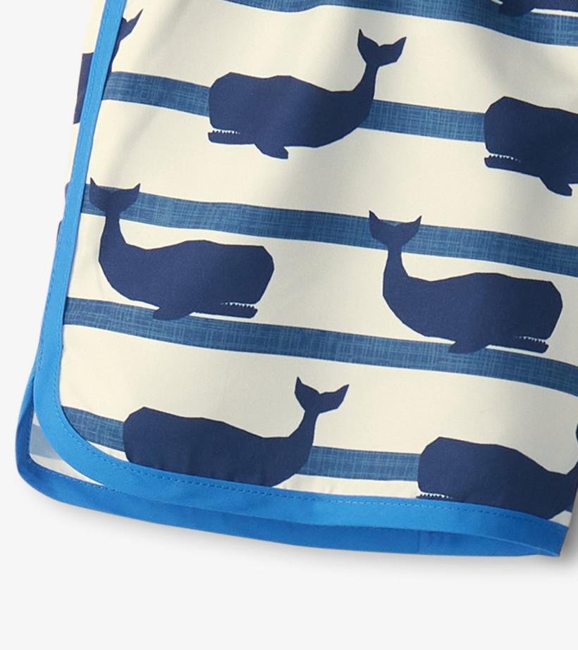 Boys Boys Nautical Whale Swim Shorts | Hatley Swimwear