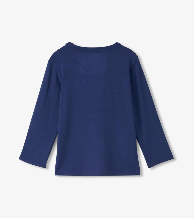 Boys Boys Patriot Blue Long Sleeve Bamboo T-Shirt | Hatley Tops